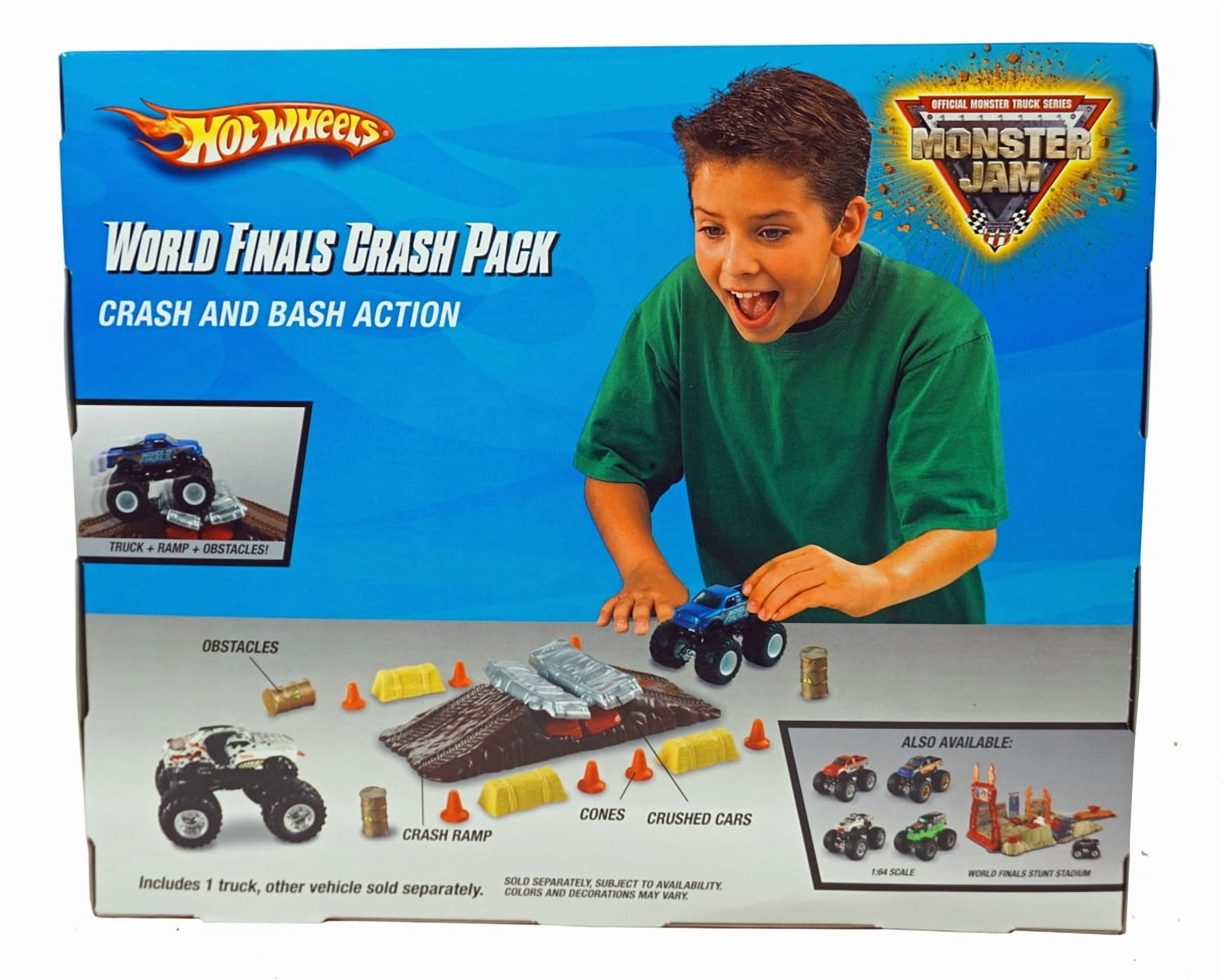Hot Wheels Monster Jam World Finals Crash Pack - Build your own obstacle course - Includes one Truck