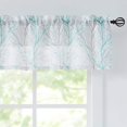 thumbnail image 1 of Decoultimatex Aqua Blue Valance Curtains for Windows Print Tree Branch Semi-Sheer Valance，1 Panel 50"W x 15"L, 1 of 5