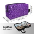 thumbnail image 3 of Uemuo Glitter Purple Pattern Portable Toiletry Bags with Handle, Waterproof travel Make up Bags for Women, Large Capacity Travel Cosmetic Bags, 3 of 9