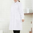 thumbnail image 4 of RUTAYY Women's Men's Lab Coat Long Sleeve White Doctor Jacket Solid Color Long Sleeve Work with Pocket Stylish Versatile Tops, 4 of 5