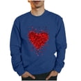 thumbnail image 2 of guisaled Valentines Heart Printed Sweatshirts for Couple Long Sleeve Crewneck Pullover Tops Matching Sweatshirts of Couples, 2 of 4