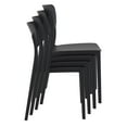 thumbnail image 6 of 33" Black Solid Stackable Patio Dining Chair, 6 of 8