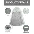thumbnail image 7 of Men's Waterproof Cycling Vests with Hood, Lightweight Reflective Stretch Sleeveless Vest for Cycling, Running, Camping (XL, light grey), 7 of 7