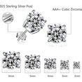 thumbnail image 2 of Silver Stud Earrings For Women, Hypoallergenic Sterling Silver Stud Earrings With Sparkly Gift, 2 of 5