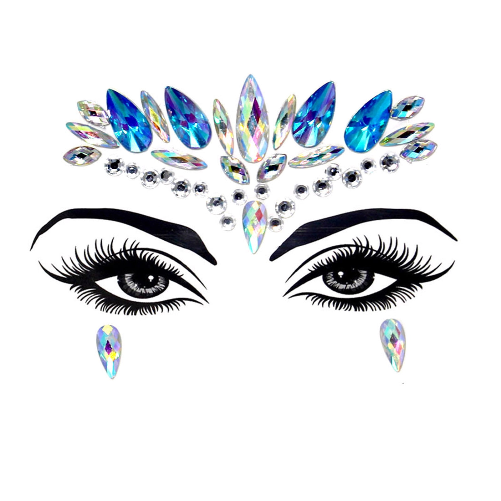 DraggmePartty Face Gemstones Glitter Stones For Women, Luminous Face