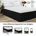 thumbnail image 5 of CCNY Wrap Around Style Bed Skirt Short Queen Black 15" Microfiber Bed skirt, 5 of 6