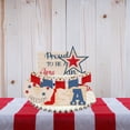 thumbnail image 4 of Darzheoy 4th of July Patriotic Tiered Tray Decor - Red White Blue Decorations Memorial Day Wooden Signs - Farmhouse Rustic Independence Day Ornaments for Home Table, 4 of 4