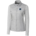 thumbnail image 2 of Women's Cutter & Buck  Gray New Hampshire Wildcats  DryTec Stealth Hybrid Quilted Full-Zip Windbreaker Jacket, 2 of 3