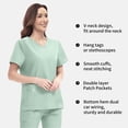thumbnail image 3 of VIAOLI Women's Medical Scrubs Set - Quick Dry V-Neck Top with Pants, Multiple Pockets, Adjustable Drawstring, 10 colors, 3 of 6