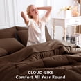 thumbnail image 4 of Queen Comforter Set, Dark Grey 7 Pieces Bed in a Bag All Season Bedding, with Stitch Quilted Comforter Flat Sheet Fitted Sheet Pillowcases, 4 of 9