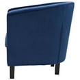 thumbnail image 4 of Modern Contemporary Urban Design Living Room Lounge Club Lobby Armchair and Loveseat Sofa Set, Velvet Fabric, Navy Blue, 4 of 6