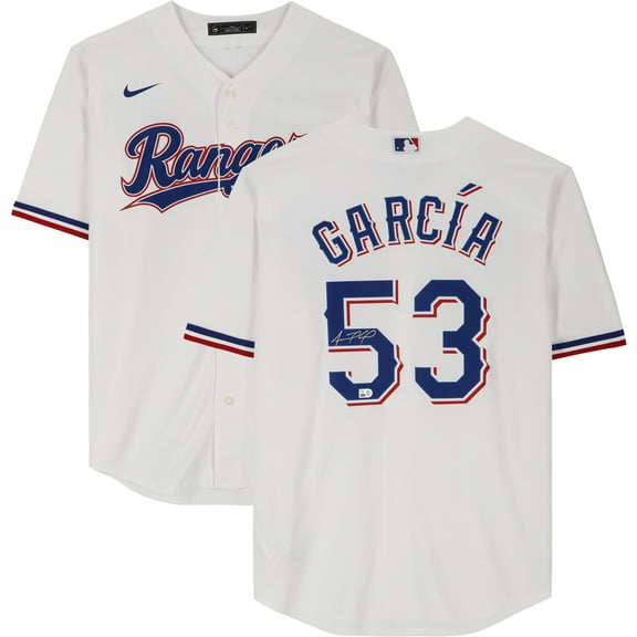 Adolis Garcia Texas Rangers Autographed White Replica Jerseys - Fanatics Authentic Certified