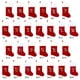 thumbnail image 5 of Medias navideñas de terciopelo rojo con monograma de 20 pulgadas y puños de felpa blanca súper suave bordados. Decoraciones navideñas clásicas personalizadas para la temporada navideña familiar., 5 of 5