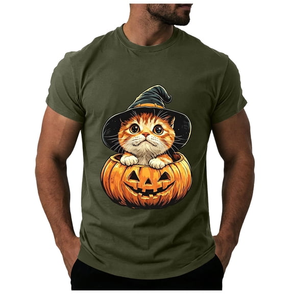 Akiihool Graphic Tee Shirts for Men Men's Big Tall Lightweight Shorter Length Crewneck Pocket T Shirt AG,L