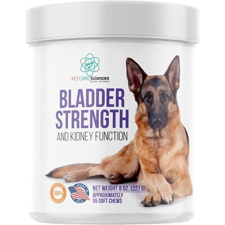 PET CARE Sciences Dog Incontinence Supplement – Bladder Control for Dogs, Cranberry Pills for Dogs, Senior Dog Incontinence Support, Dog UTI Treatment, Bladder Strength – 55 Soft Chews, Made in USA