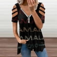 thumbnail image 2 of Kamala Harris 2020 Vintage Style Womens Summer V Neck Zipper Top Short Sleeve T Shirt Off Shoulder Top Casual Classy Loose Shirts, 2 of 7