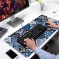 thumbnail image 2 of Long Mouse Pads for Desk,Pioneer Flower Floral Print Pattern Desk Mats on Top Of Desks, Desk Mouse Pad Extra Large with 3mm Non-Slip Base and Stitched Edge for Gaming,Office,Work,Home 31.5"x15.7", 2 of 6