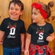 thumbnail image 2 of Camiseta personalizada de Navidad para niños, inicial con nombre, ropa para niños, Tops, trajes de fiesta de Navidad para niños y niñas, camiseta de vacaciones para niños, 2 of 4