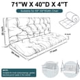 thumbnail image 3 of Outdoor Swing Cushions, Waterproof Bench Cushion 2-3 Seater, hickened Bench Cushion with Ties for Patio,Backyard,Garden and Lawn, 3 of 8