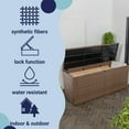 thumbnail image 5 of happimess Nino 59.06" Modern Minimalist Outdoor Faux Wicker Deck and Patio Storage Box, Brown, TRK1002B, 5 of 11