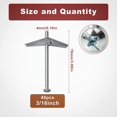 thumbnail image 2 of Glaciersei 40 Pcs Toggle Bolts and Wing Nut Kit, 3\\/16 Inch Toggle Anchors for Hanging Heavy Items on Drywall, 2 of 3