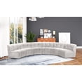 thumbnail image 2 of Meridian Furniture Limitless Cream Velvet Modular 6 Piece Sectional, 2 of 7
