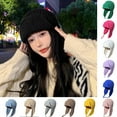 thumbnail image 6 of Mdesiwst Fashion Knitted Hat Women's Knitted Hat Earflap Beanie Super Soft Solid Color Thickened Windproof Cold Weather Fashion Knitted Cap Ear Protection Hat, 6 of 8