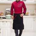 thumbnail image 2 of Delantal de bolsillo unisex Cocina Camarero Chef Carnicero Restaurante Cocinero Vestido Negro Likrtyny Para estrenar, 2 of 6