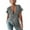 Gray, variant on Women Deep V Neck Short Sleeve Side Slit Oversized T Shirts Tunic Top