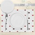 thumbnail image 3 of Ambesonne Casino Place Mats Set of 4, Gambling Club Minimalist, Standard Size, Red Ruby Maroon, 3 of 6