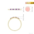 thumbnail image 4 of ANGARA Natural 0.12 Ct. Amethyst with Diamond Non Eternity Stackable Ring in 14K Yellow Gold for Women (Ring Size: 11.5), 4 of 9