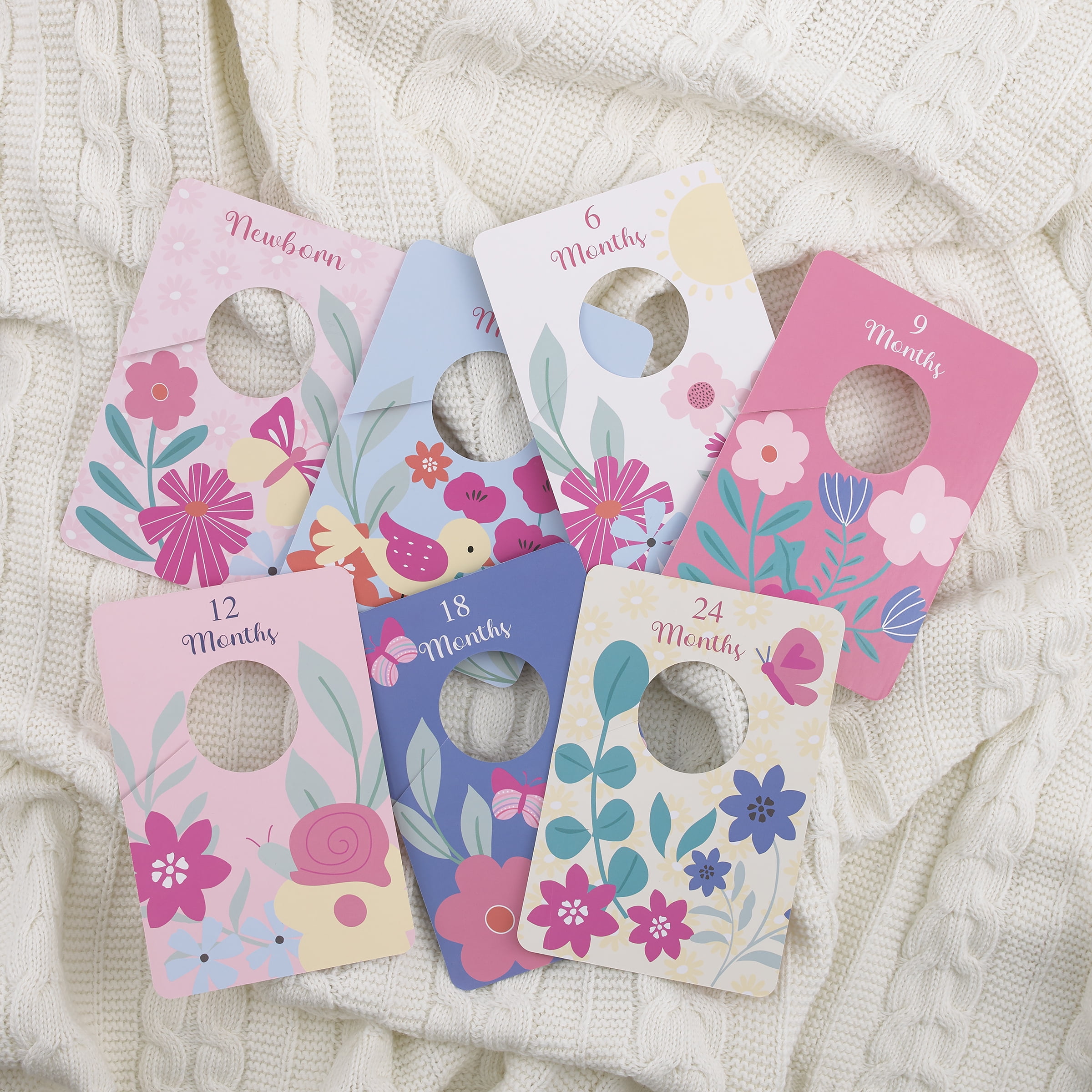 Parent's Choice Closet Dividers, Infant Girl, Set of 7, Pink, Purple, Yellow