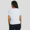 thumbnail image 6 of Women's WEAR by Erin Andrews White Kansas City Chiefs Cropped Center Stripe Dolman T-Shirt, 6 of 6