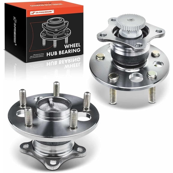 A-Premium 2 x Rear Wheel Bearing and Hub Assembly with ABS Ring & 5-Lug Compatible with Toyota Avalon 1995-2004, Camry 1987-2001, Solara 1999-2003 & Lexus ES300 1992-2001, RX300 1999-2003