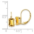thumbnail image 2 of 14K Yellow Gold Earring Drop & Dangle Women'S Citrine Octagon Emerald 16 mm 5, 2 of 2