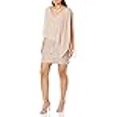 thumbnail image 3 of J Kara Robe Cocktail Courte à Perles pour Femmes, Blush/blush/argent, 10, 3 of 4