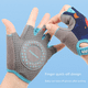 thumbnail image 2 of Guantes de seguridad deportivos para niños, guantes de ciclismo, patinaje sobre ruedas, protector de manos con dibujos animados impresos, guantes antideslizantes de medio dedo para niños y, 2 of 5