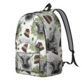thumbnail image 2 of Highland Cow and Leaf Print Backpack for School, Cute School Bag with Adjustable Shoulder Straps and Padded Back, 15.7"x11.8"x5.5", 2 of 5