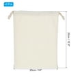 thumbnail image 2 of Uxcell Reusable Drawstring Bags, 10x12.6" 3 Pack Multipurpose Cotton Bags, Travel Essentials Storage Pouch, Ecru, 2 of 6