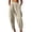 C-Beige226, variant on DHFJKG Harem Linen Pants Women Lightweight Loose Fit Elastic Waist Solid Color Ankle-Tied Beach Pants With Pockets Stylish Trousers