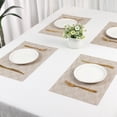 thumbnail image 7 of REGALWOVEN 8 Pack Placemats for Kitchen Dining Table Decor Heat Resistant Table Placemats Wipeable Table Mat Beige 18*12in, 7 of 7