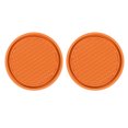 thumbnail image 1 of 2 Piezas de Posavasos para Tazas de Coche, Alfombrillas Universales Antideslizantes para Sujetadores de Tazas, Accesorios para el Interior del Coche, Naranja, 1 of 7