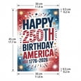 thumbnail image 3 of 250th Anniversary American Flag Outdoor 1776-2026, Fourth of July Double Sided Flag, 3 Layer Patriotic Garden Banner with Light Blocking, US Flag for Home Decor, 3 of 8