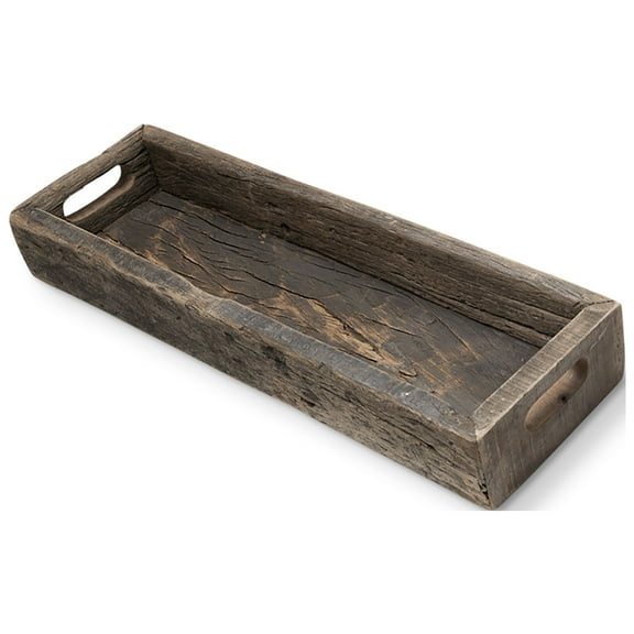 Mercana Vernon Small 24L X 7W Brown Reclaimed Wood Tray