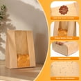 thumbnail image 3 of 60 Pcs Paper Bread Loaf Bag Kraft Food Packaging Storage Bakery Toast Bag with Front Window, Label Seal Sticker Included (Style-1), 3 of 7