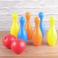 thumbnail image 2 of Kids Plastic Bowling Toy Set for Fun Leisure Activities with 2 Balls 6 Pins and 1 Storage Rack (Height 22cm), 2 of 8