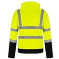 thumbnail image 3 of Pitauce Mens Hi Vis Hoodies, Zip Up Safety Jacket with Reflective Strips, High Visibility Work Hoodie for Construction (Available in Big & Tall), 3 of 6