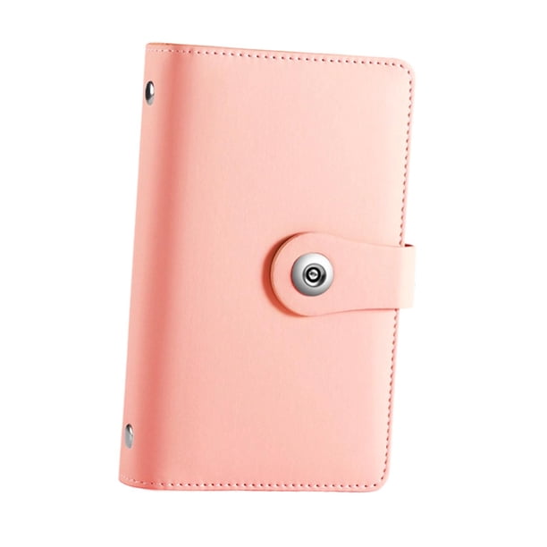 Libro para ahorrar dinero, libro de almacenamiento de gran capacidad, reto de ahorro, A6, accesorios PU Rosa