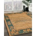 thumbnail image 3 of Ahgly Company Machine Washable Indoor Square Abstract Gold Area Rugs, 3' Square, 3 of 7