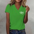 thumbnail image 2 of beishanbush Fall Sales Saving $10 Summer Basic Tee Women's Print T-Shirt,Round Neck Short Sleeve Lightweight Soft Casual Summer Under $10, 2 of 5